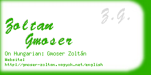 zoltan gmoser business card